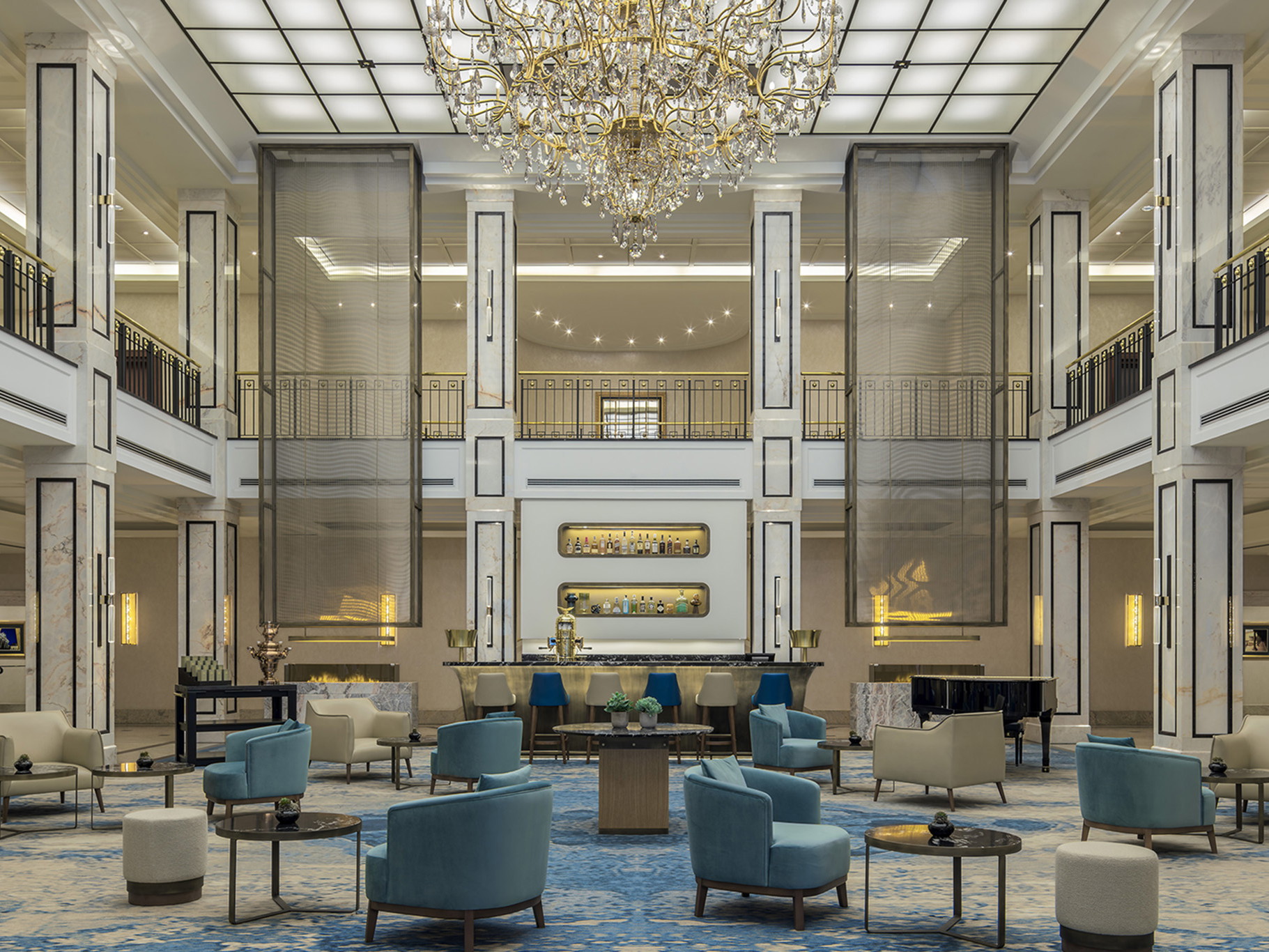 Lobby of JW Marriott Berlin.