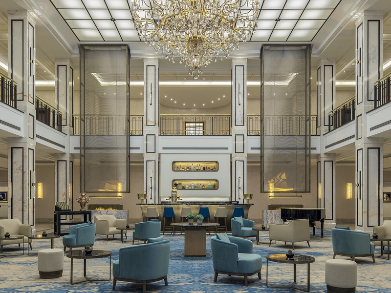 Lobby of JW Marriott Berlin.