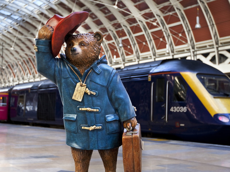 Paddington station, London.