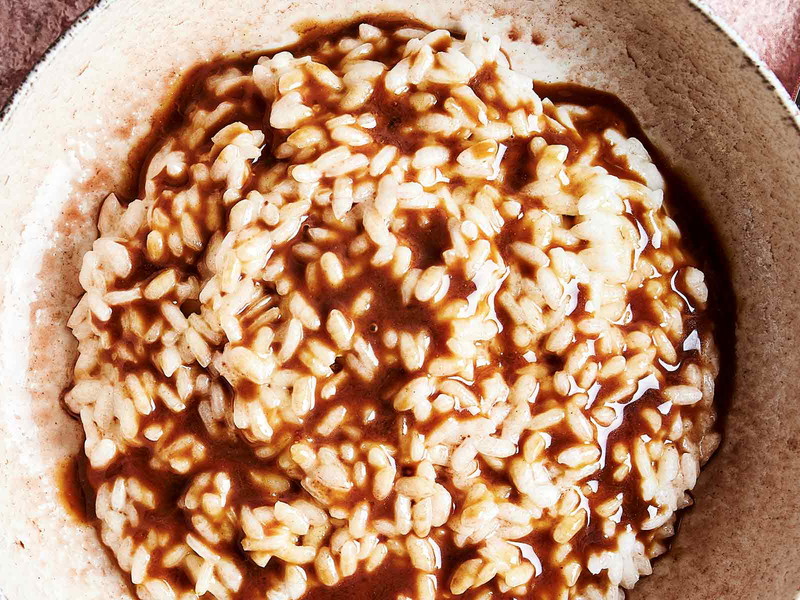 A chestnut risotto dish from the Italian region of Piedmont