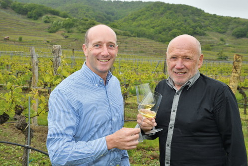 Christian Thiery und Sepp Knorr (v.l.) vom Weingut Schloss Dürnstein.