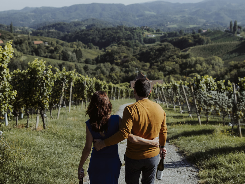Blick vom neuen »Fräulein Leni« über die Weinberge der Südsteiermark