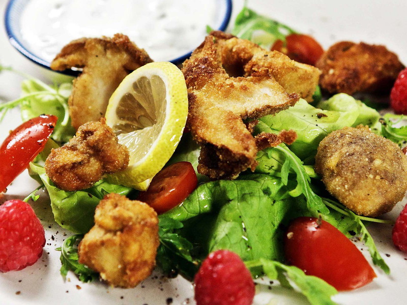 Deep-fried Porcini Mushrooms
