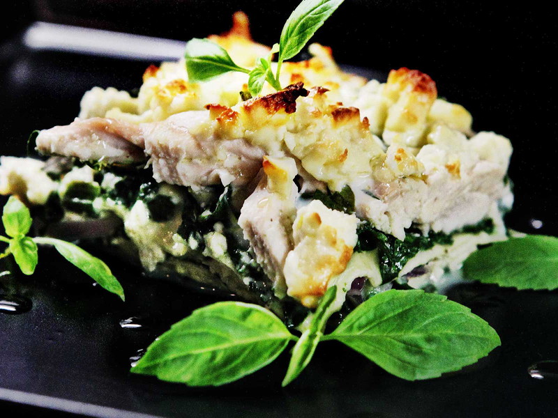 Lasagna with Spinach and Chicken