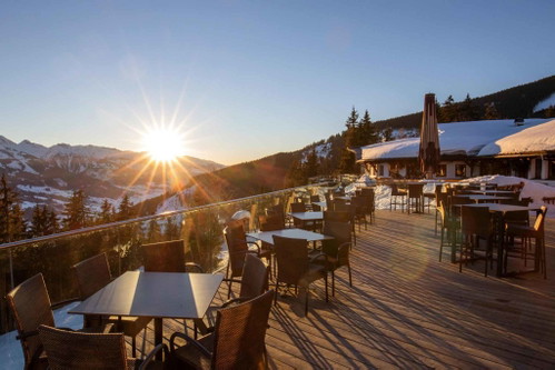 AreitLounge im Sonnenuntergang | Die AreitLounge auf der Schmittenhöhe