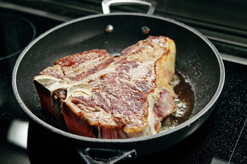 Porterhouse Steak with Marinated Chinese Cabbage