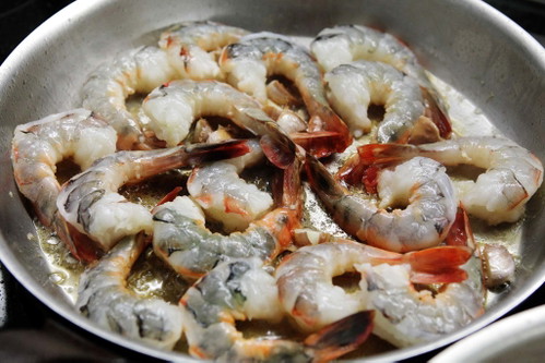 Pasta: Fettucine with Tiger Prawns