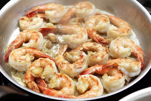Pasta: Fettucine with Tiger Prawns