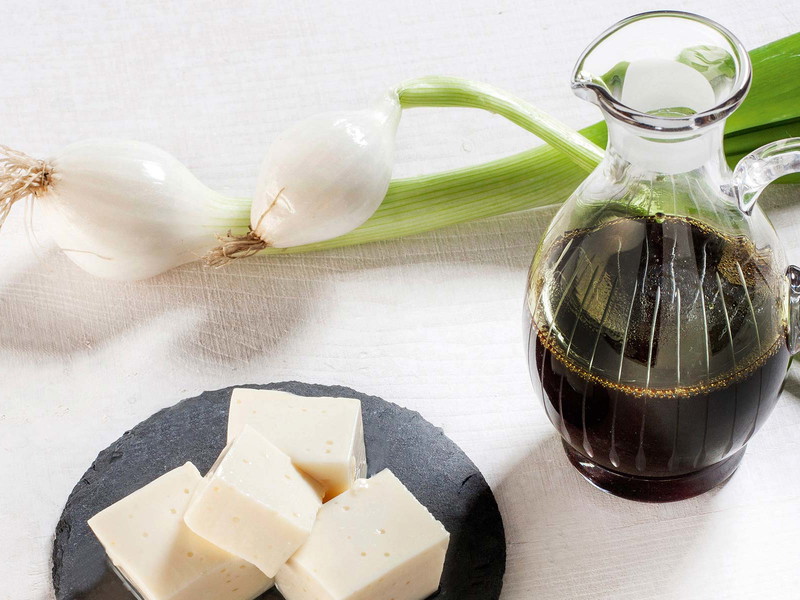 Tofu with Spring Onions &amp; Pumpkin Seed Oil