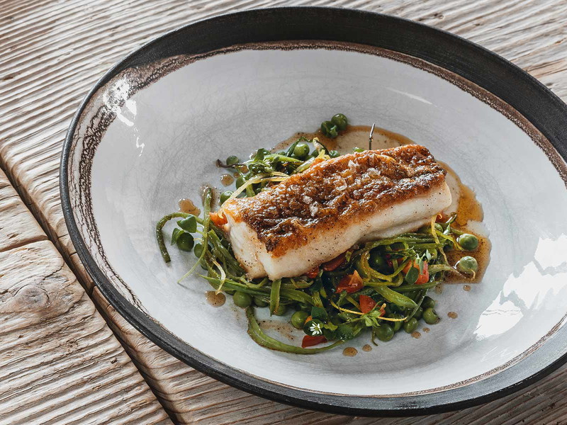Pan-fried Pike Fillets with Beans and Brown Butter