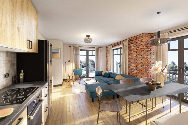 Jedes Apartment bietet dank eigener Küche die Möglichkeit, sich im Urlaub selbst zu versorgen.