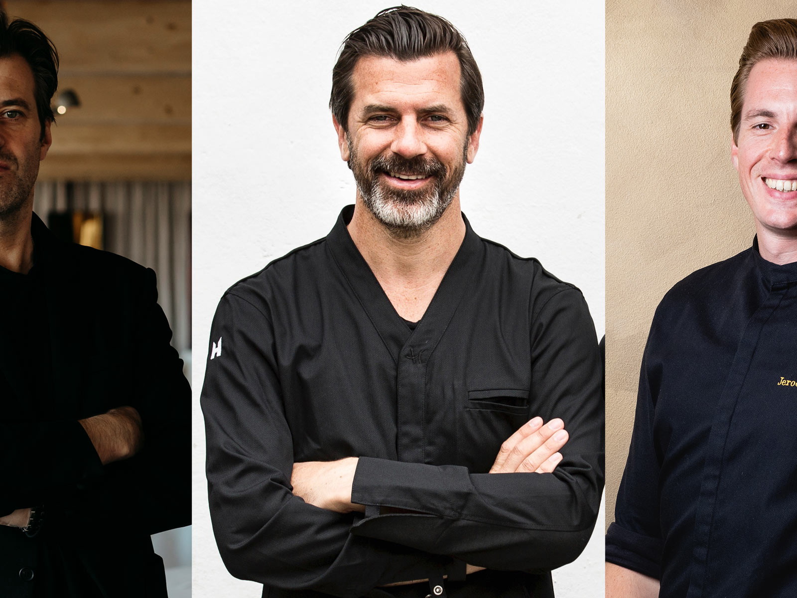 Die Spitzenköche Sergio Herman, Andreas Caminada und Jeroen Achtien.