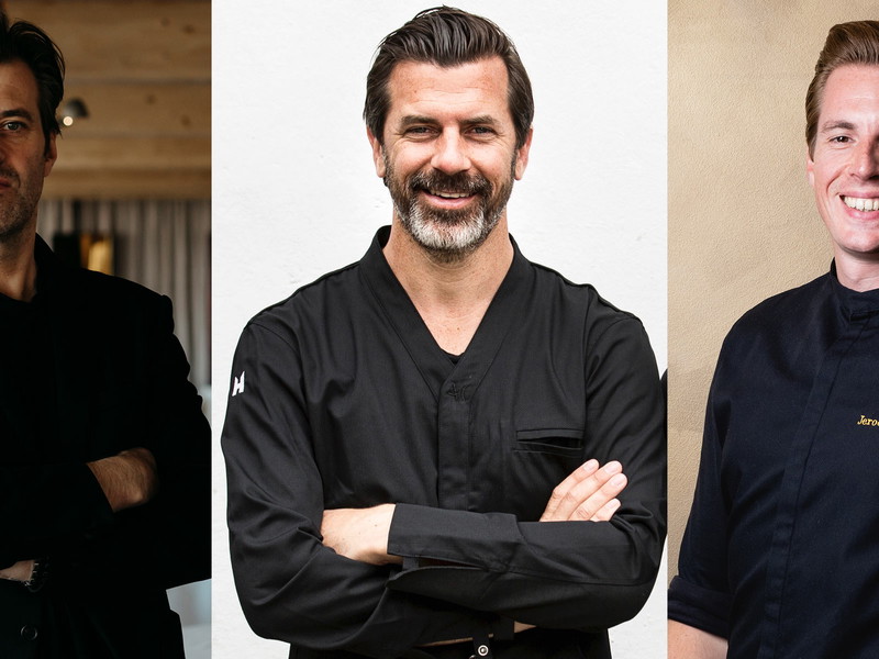 Die Spitzenköche Sergio Herman, Andreas Caminada und Jeroen Achtien.