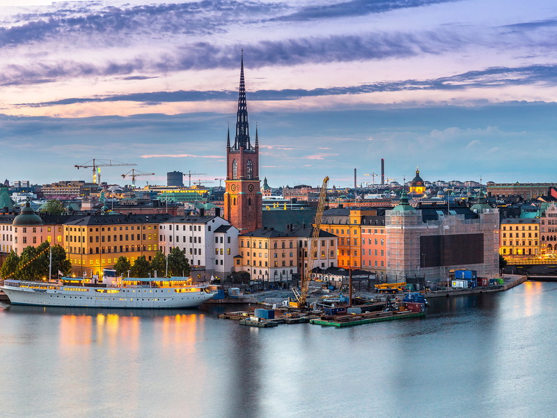 View of Gamla Stan, old town of Stockholm, Sweden.
