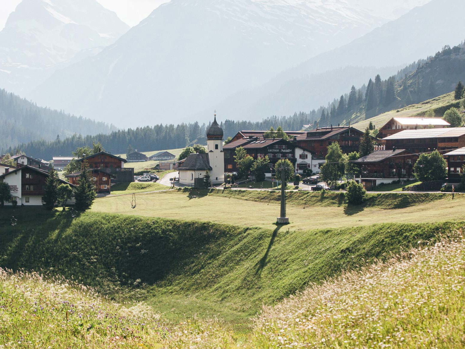 Die Bergwiesen landwirtschaftlich nutzen.