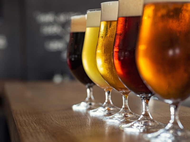 Bier aus der hauseigenen Brauerei.