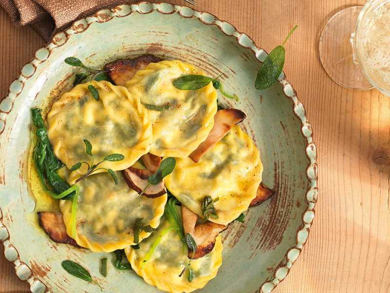 Ravioli with Cream Cheese &amp; Sage Butter