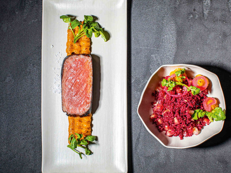 Entrecôte with Carrot-Onion Mash by&nbsp;Maria Gross.&nbsp;