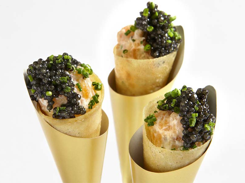 Spicy Tuna Tartare in Sesame Miso Cones.