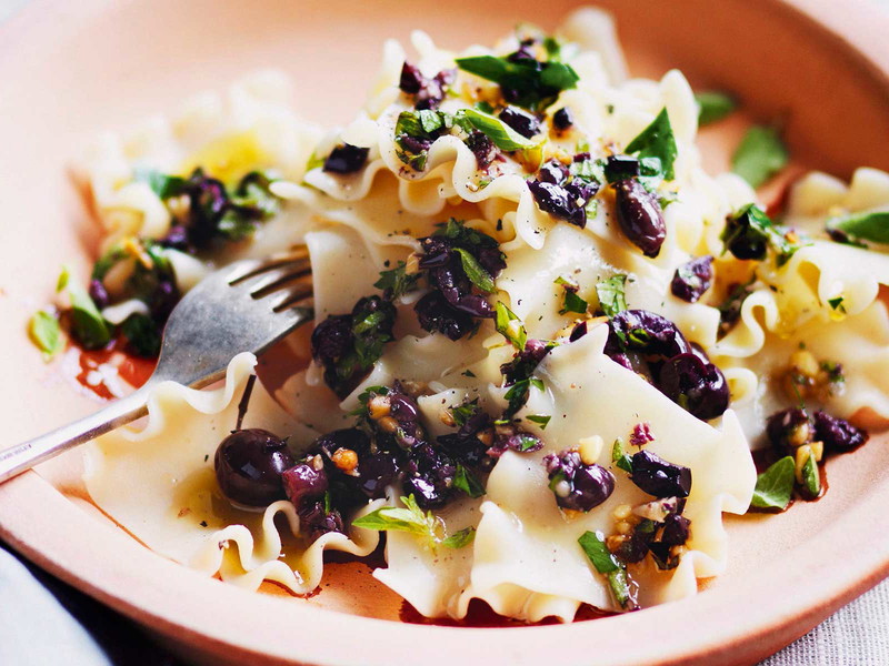Pasta: Tacconi with Black Olives