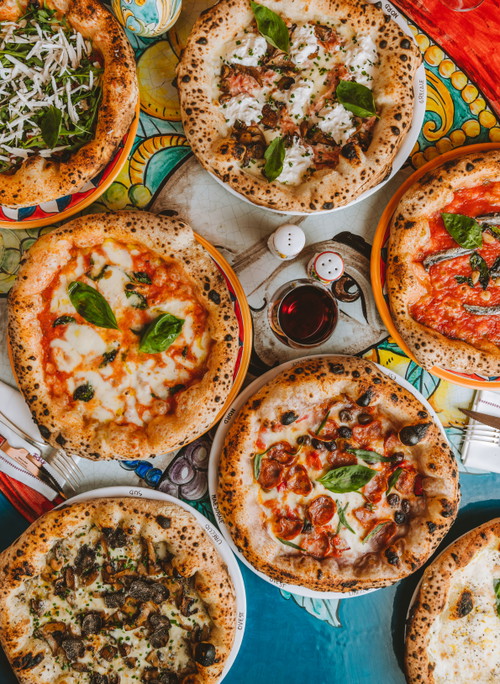 Frische römische Pizza.
