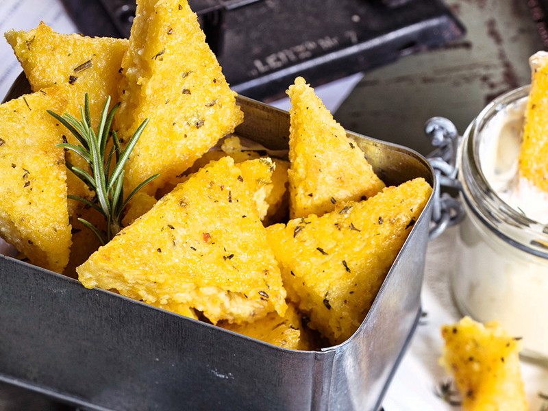 TV Snack: Polenta Slices