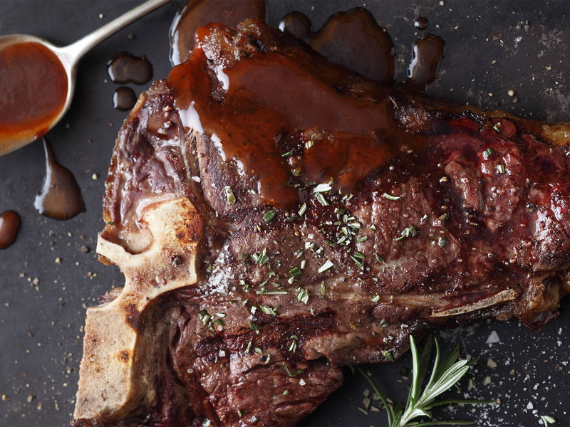 Porterhouse Steak with Rosemary Herb Crust