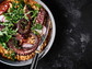 Octopus risotto with fresh herbs