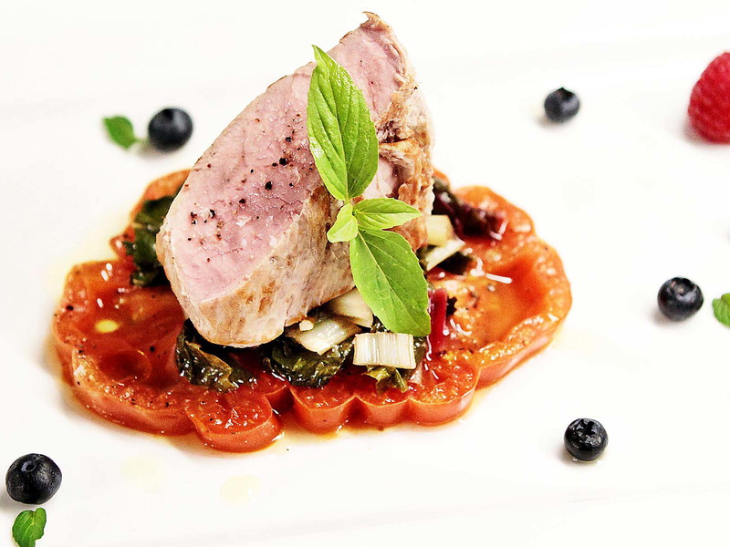 Pork Fillet with Chard and Tomato