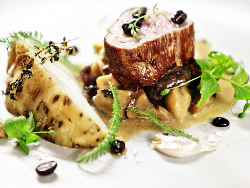 Pork Fillet with Celeriac and Mushrooms