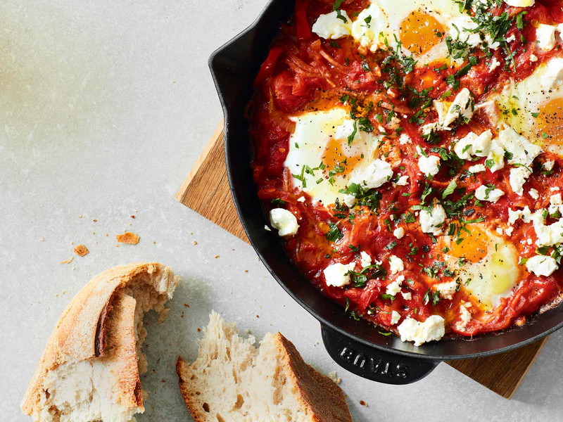 Poached Eggs in Spicy Tomato Sauce