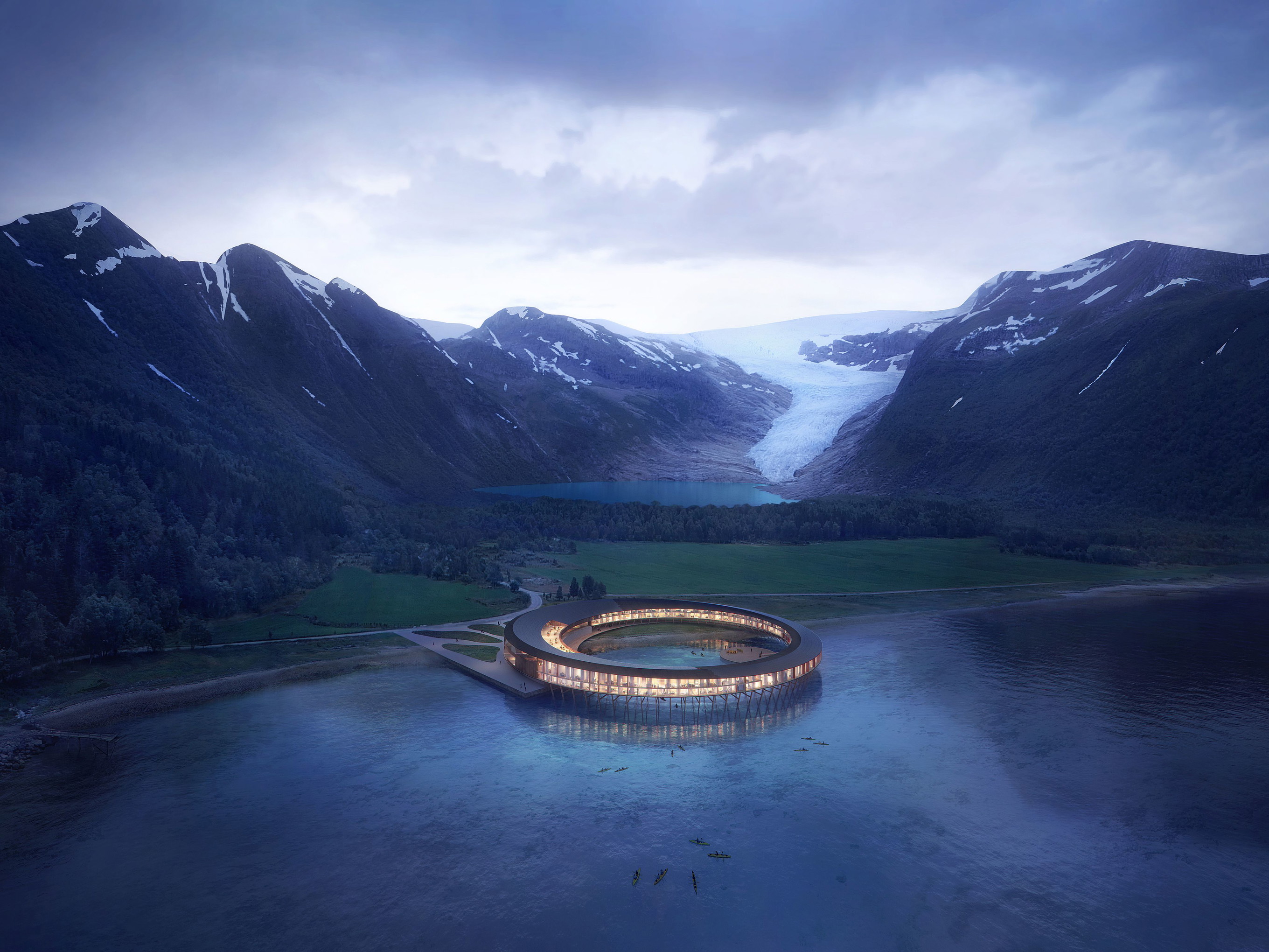 So soll das weltweit erste Hotel mit positiver Energiebilanz aussehen.