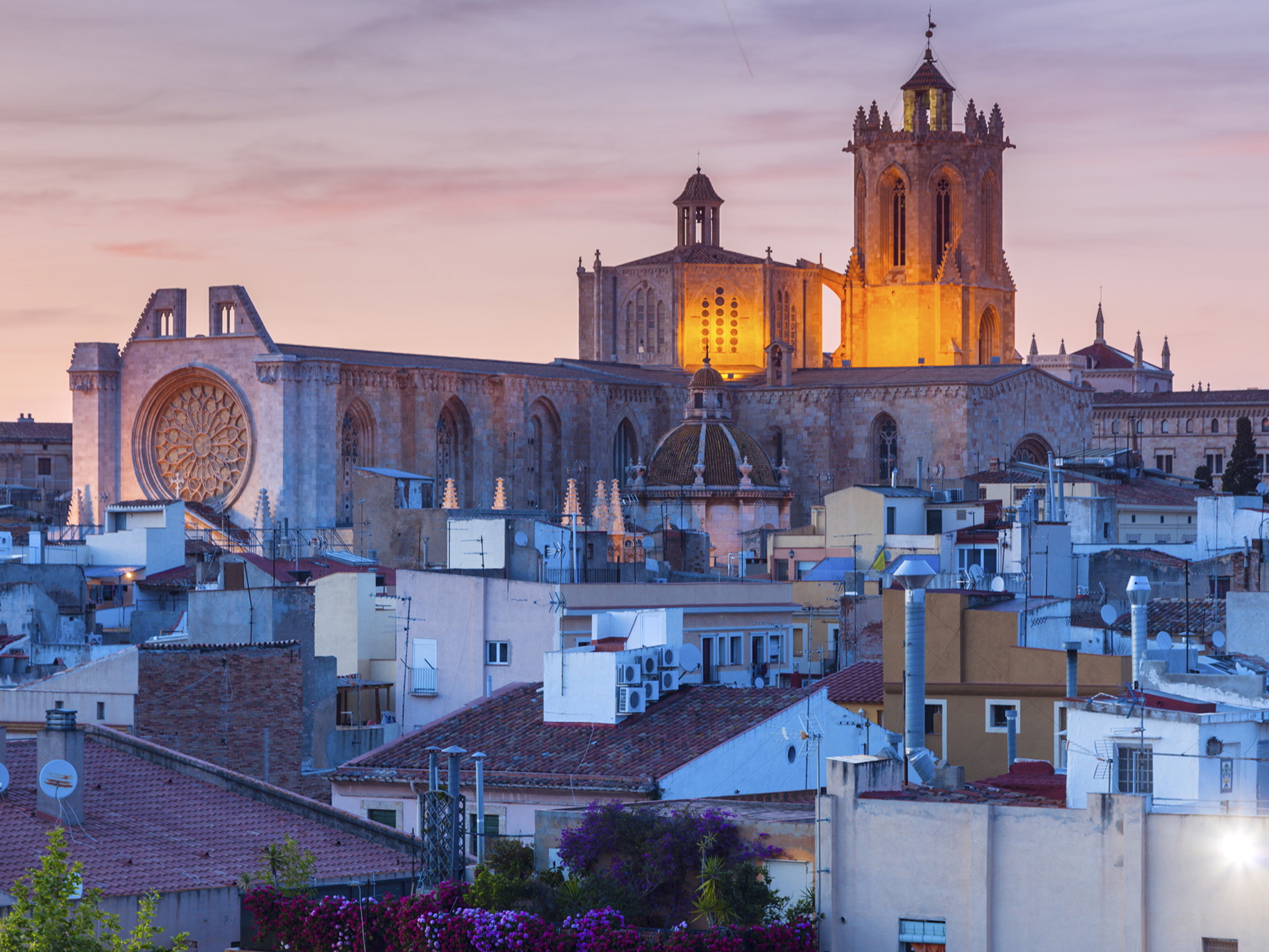 View of the Cathedral of Tarragona, Spain.