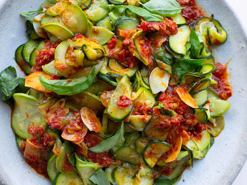 Courgettes with Harissa and Lemon
