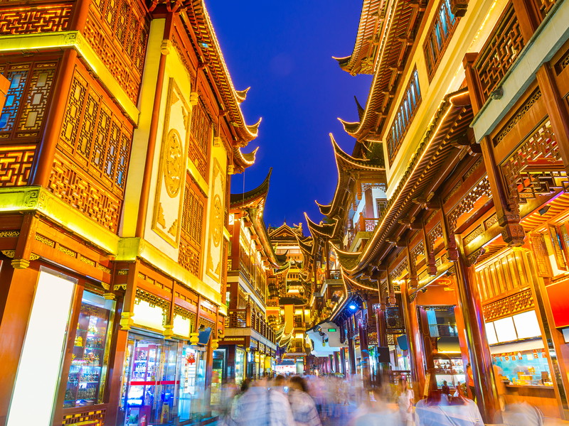 Yuyuan district, Shanghai, China.