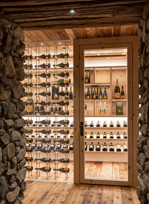 Der Veuve Clicquot-Keller im «In Lain Hotel Cadonau».