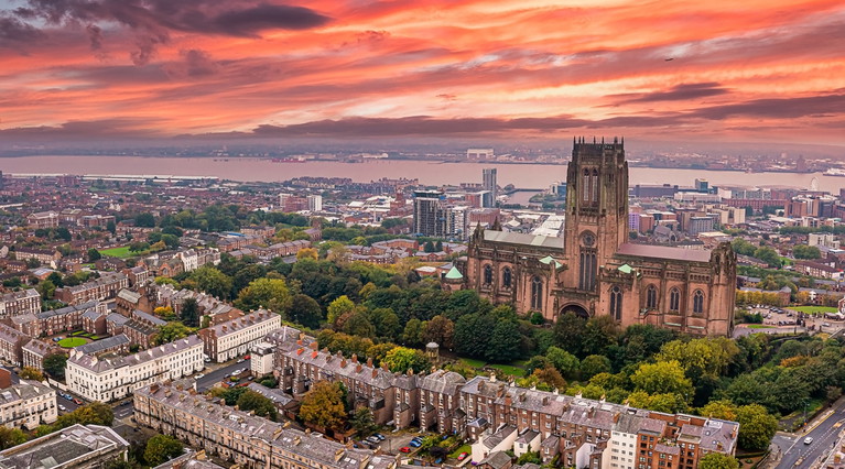 Church of England cathedral, Liverpool, UK