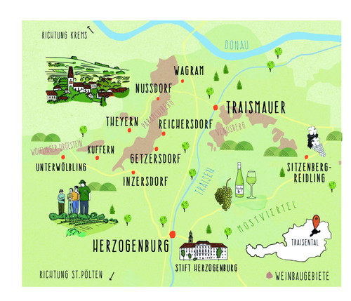 Weinbaugebiet Traisental.
