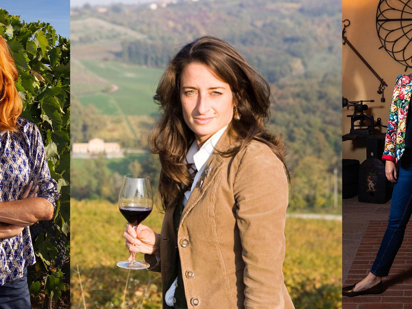 Elisabetta Geppetti, Ottavia Giorgi di Vistarino und Federica Boffa (v.l.).