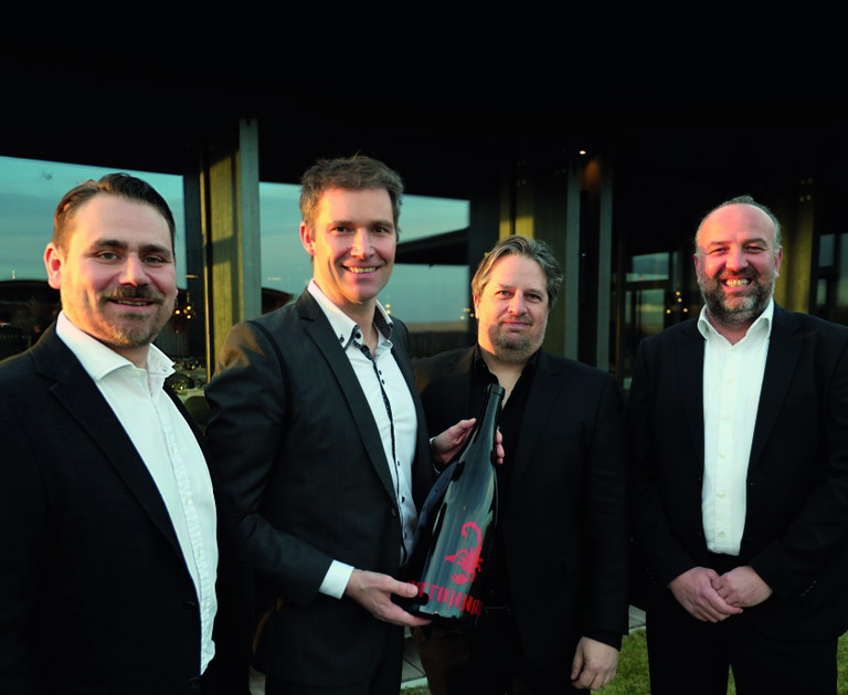 »Club Batonnage«-Winzer: Markus Altenburger, Erich 
Scheiblhofer, Christian Tschida
und Gerhard Kracher (v. l.).