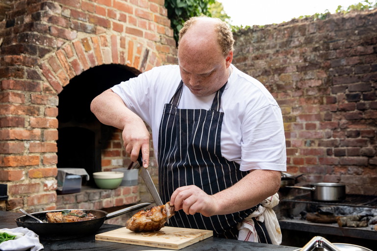 Chef Oli Brown at work