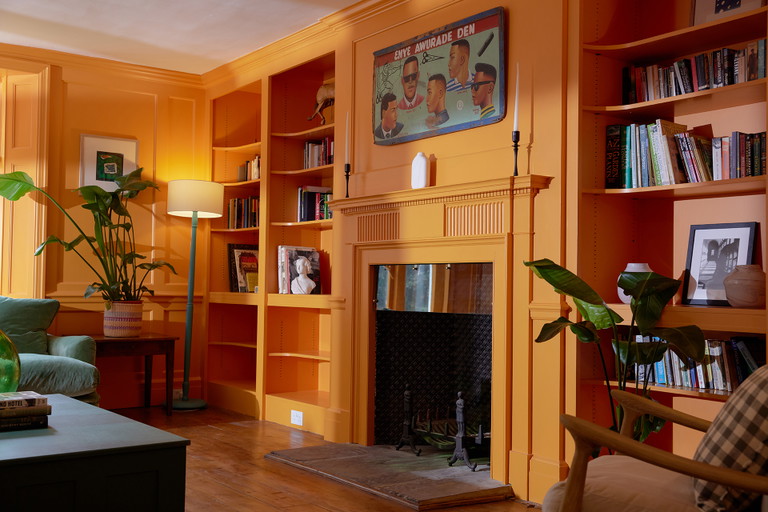 Library and games room at Updown House, Kent