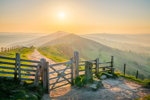 Sunrise at The Great Ridge, Peak District, England