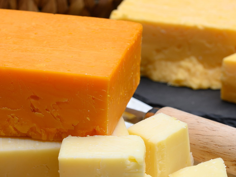 The price of cheddar cheese is rising
