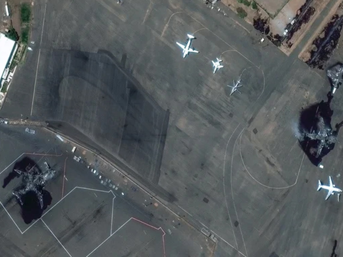 Satellite Images by Maxar show the extent of the damage