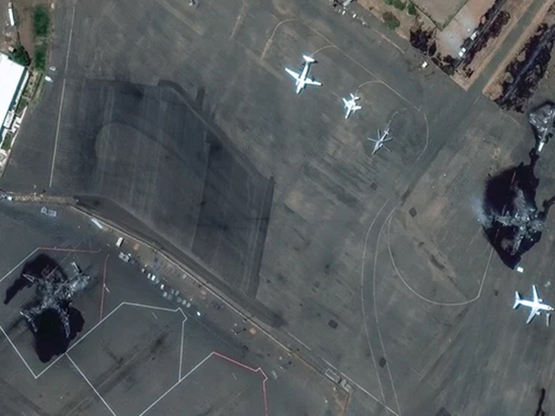 Satellite Images by Maxar show the extent of the damage