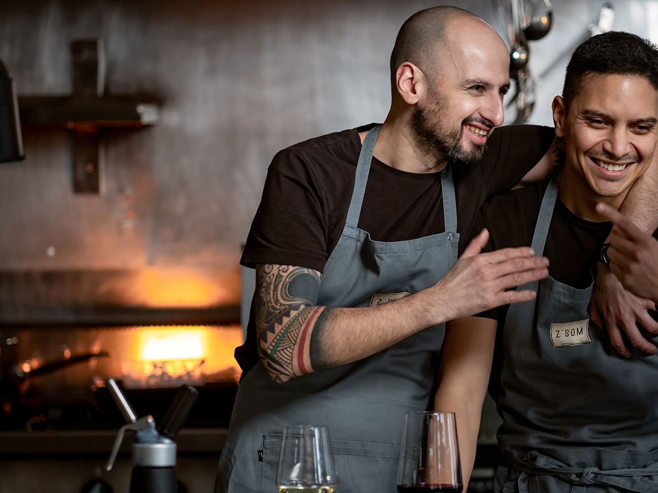 Chefkoch Diego Briones aus Chile und Souschef Romano Iannuzzelli aus Ecuador