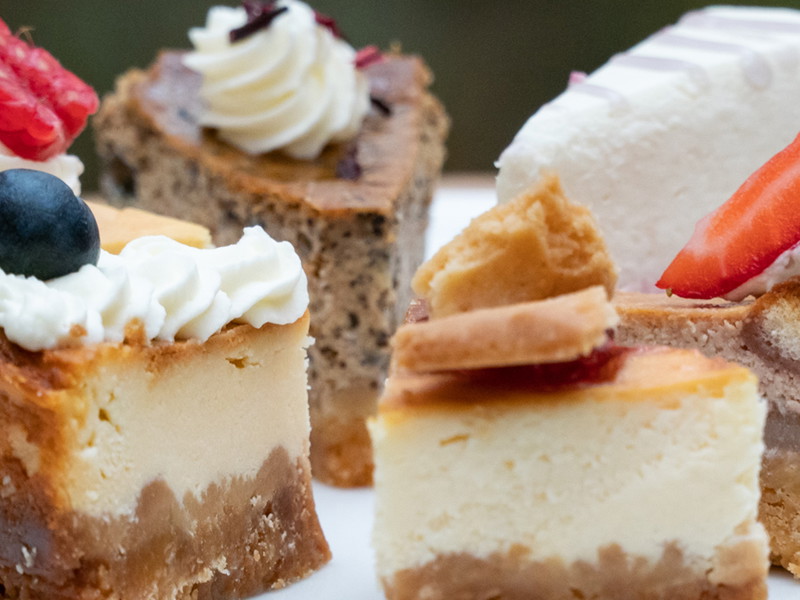 Verschiedenste Cheescake-Variationen warten auf die Besucher! 