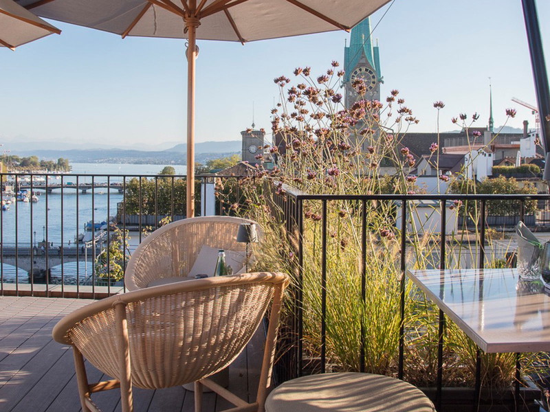 Die Rooftopbar «The Nest» im Zürcher «Storchen Hotel».