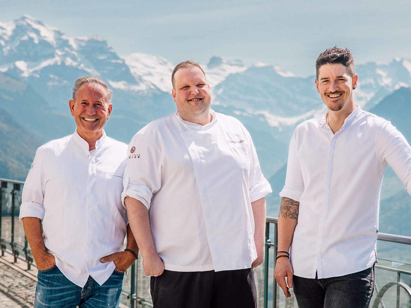 Die Spitzenköche Armin Amrein, Philipp Keller und Mario Garcia.  